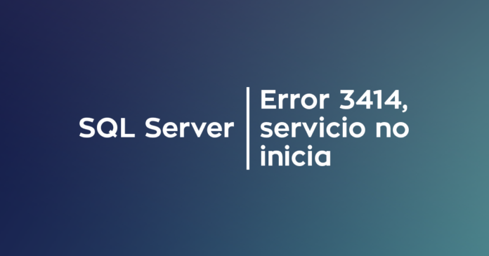 SQL Server - Error 3414